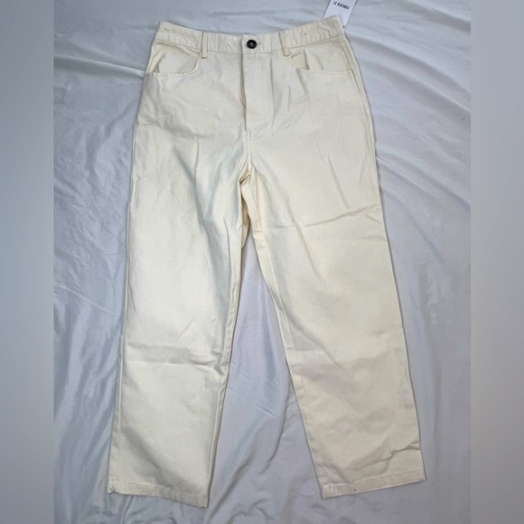 NWT Forever 21 Cream Ankle Pants - Picture 1 of 6